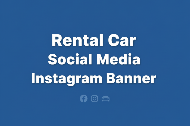 Rental Car Instagram Banner