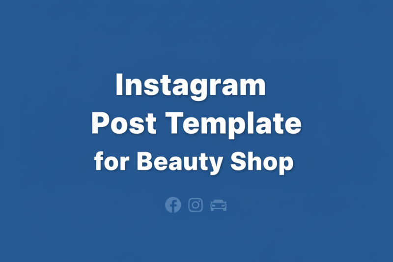 Instagram Post Template for Beauty Shop
